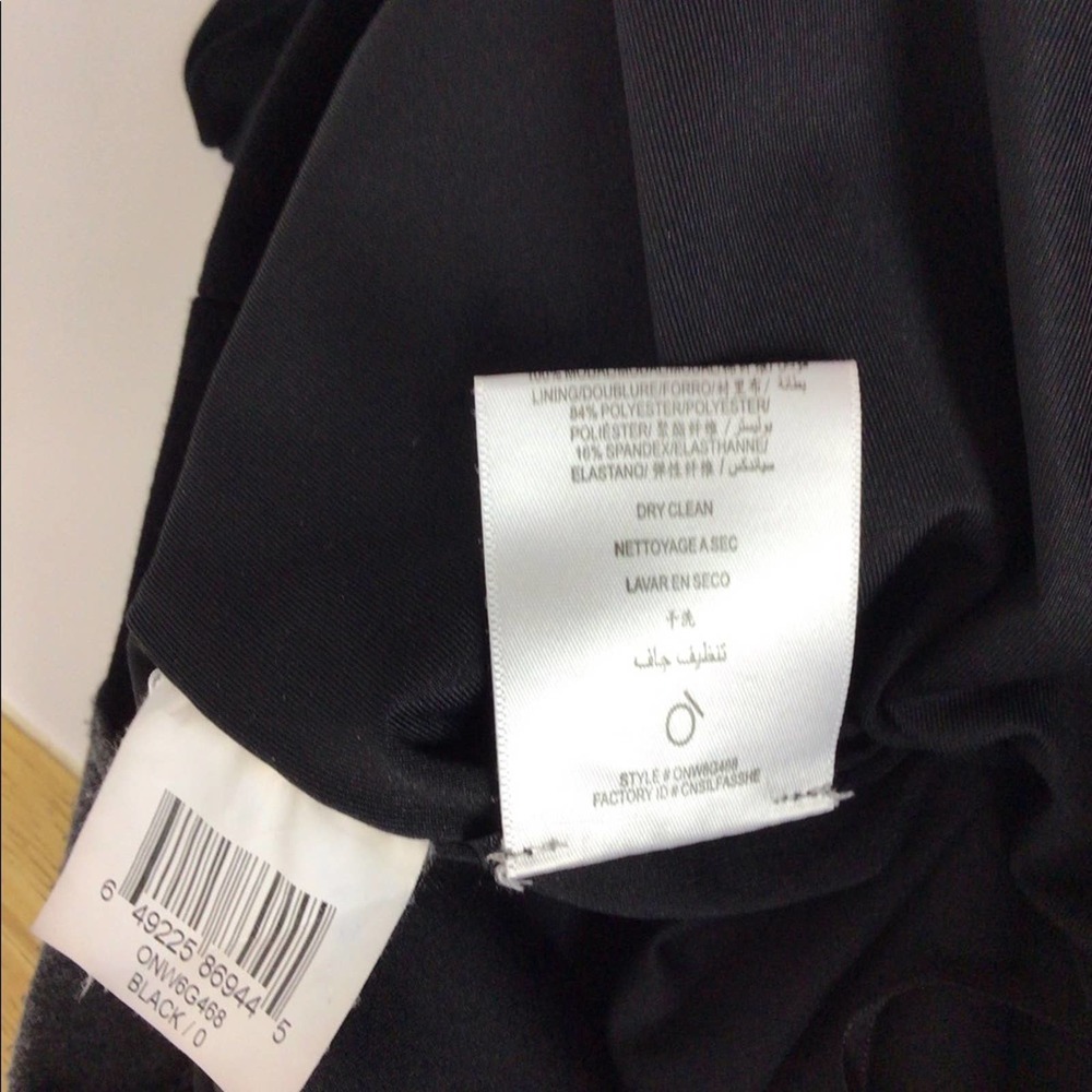 BCBGMaxazria | Black Gray Jersey Knit Chevron Cowl Neck Sheath Dress 0 - Picture 7 of 8